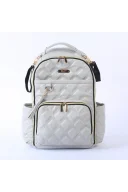 M&Y Oeste Deri Anne Bebek Bakım Sırt Çantası 7300 Gri