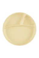 OiOi Porsiyon Vakum Tabanlı Silikon Tabak Mellow Yellow