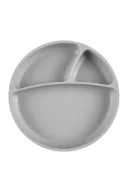 OiOi Porsiyon Vakum Tabanlı Silikon Tabak Powder Grey