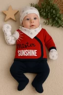 Yeni Doğan Sun Shine 5li Erkek Bebek Hastane Çıkışı Kırmızı