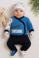 Yeni Doğan Sun Shine 5li Erkek Bebek Hastane Çıkışı Mavi