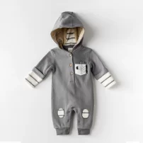 Andywawa AC24156 Little Zebra Bebek Tulum Grey