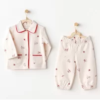 Andywawa AC25347 Penguin Bebek Pijama Takım Ekru