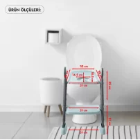 BabyJem Basamaklı & Katlanır Klozet Adaptörü 861 Mercan