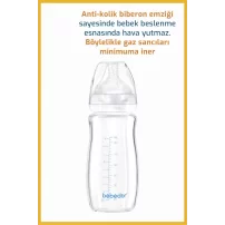 Bebedor Geniş Ağızlı Isıya Dayanıklı Cam Biberon 260ml 51301