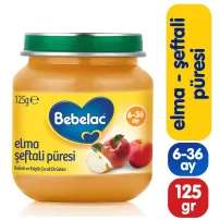 Bebelac Elma Şeftali Püresi Kavanoz Maması 125 Gr