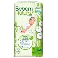 Bebem Natural Bebek Bezi Fırsat Paketi 1 Beden 2-5 Kg 64 Adet