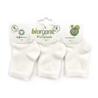 Bibaby Biorganic 3Lü Düz Ekru Bebe Çorap 68432 Ekru