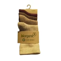 Bibaby Biorganic 4Lü New Basıc Çocuk Çorap 68387 Bej