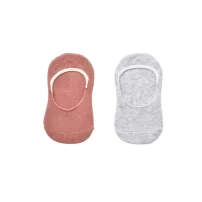 Bibaby Biorganic Basic Kız Babet 2Li Çorap 68455 Gri Gül Kurusu