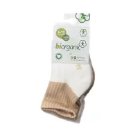 Bibaby Biorganic Colours 2Li Havlu Kaymaz Çorap 68480 Ekru Bej