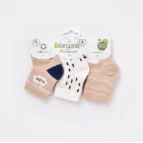 Bibaby Biorganic Cute Erkek 3Lü Çorap 68448 Bej