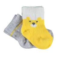 Bibaby Biorganic Happy Bear 2Li Çorap 68413 Sarı