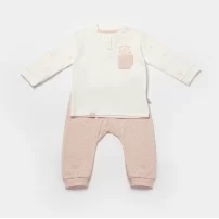 Bibaby Biorganic Koala Jungle 2Li Bebek Takım 59776 Pembe