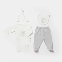 Bibaby Biorganic Koala Jungle 5Li Hastane Çıkış Seti 62325 Gri