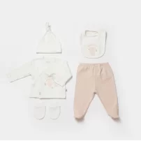 Bibaby Biorganic Koala Jungle 5Li Hastane Çıkış Seti 62325 Pembe