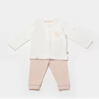 Bibaby Biorganic Koala Jungle Bebek Pijama Takımı 59777 Pembe