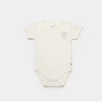 Bibaby Biorganic Koala Jungle Kısa Kol Bebek Body 56972 Gri