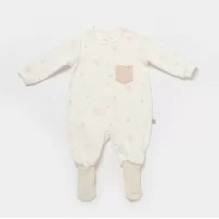 Bibaby Biorganic Koala Jungle Patikli Bebek Tulum 60734 Pembe