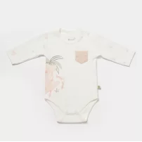 Bibaby Biorganic Koala Jungle Uzun Kol Bebek Body 56969 Pembe