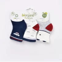 Bibaby Biorganic Papyonlu Koala Erkek 3Lü Çorap 68447 Lacivert