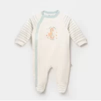 Bibaby Biorganic Save The Seahorse Newborn Bebek Tulum 60756 Bej-Mint