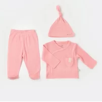 Bibaby Biorganic Soft Modal 3Lü Zıbın Set 73293 Pembe