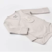 Bibaby Biorganic Soft Modal Eldivenli Kruvaze Body 56904 Gri