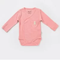 Bibaby Biorganic Soft Modal Eldivenli Kruvaze Body 56904 Pembe