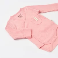 Bibaby Biorganic Soft Modal Eldivenli Kruvaze Body 56904 Pembe