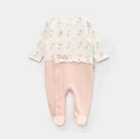 Bibaby Biorganic The Flowers Bebek Tulum 60713 Ekru Pembe