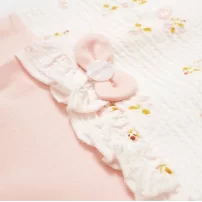 Bibaby Biorganic The Flowers Bebek Tulum 60713 Ekru Pembe