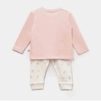 Bibaby Biorganic The Flowers Pijama Takımı 59764 Ekru Pembe