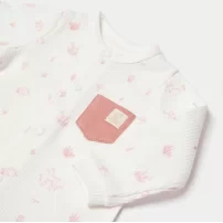 Bibaby Biorganic Waffle Deer And Bird Tulum 60741 Ekru Rose