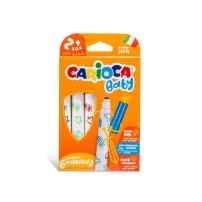 Carioca Jumbo Bebek Süper Yıkanabilir Keçeli Boya Kalemi 6Lı +2 Yaş