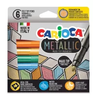 Carioca Metalik Jumbo Keçeli Kalem 6Lı