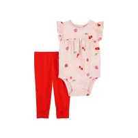 Carters Kız Bebek Body Pantolon set 1Q430010 Karışık Renkli