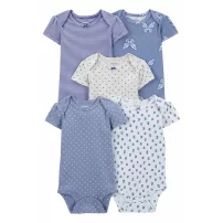 Carters Kız Bebek Kısa Kollu Body 5li Paket 1R036110 Renkli