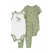 Carters Layette Erkek Bebek 3Lü Set 1Q473010 Karışık Renkli