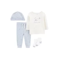 Carters Layette Erkek Bebek 4Lü Set 1P600110 Karışık Renkli