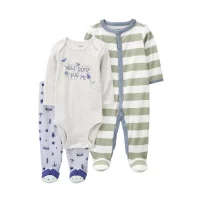 Carters Layette Erkek Bebek Tulumlu Set 1P570310 Karışık Renkli