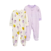 Carters Layette Kız Bebek 2Li Tulum 1Q470810 Karışık Renkli