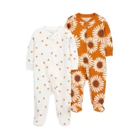 Carters Layette Kız Bebek 2Li Tulum 1Q471110 Karışık Renkli