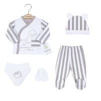 Ciccim Baby Ayıcık 5Li Zıbın Set 4715 Toprak