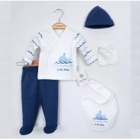 Ciccim Baby Balina 5Li Zıbın Set 4699 Lacivert