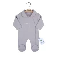 Ciccim Baby Yandan Çıtçıtlı Patikli Tulum 4770 Toprak