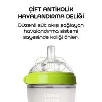 Comotomo Antikolik Silikon Biberon 250 ml 3-6 Ay Yeşil