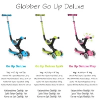 Globber Go Up Deluxe Scooter (Işıklı) Mavi