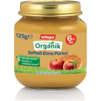 Milupa Organik Şeftali Elma Püreli Kavanoz Maması 125 Gr