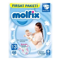 Molfix Bebek Bezi Fırsat Paketi 3 Beden 4-9 Kg 68 Adet